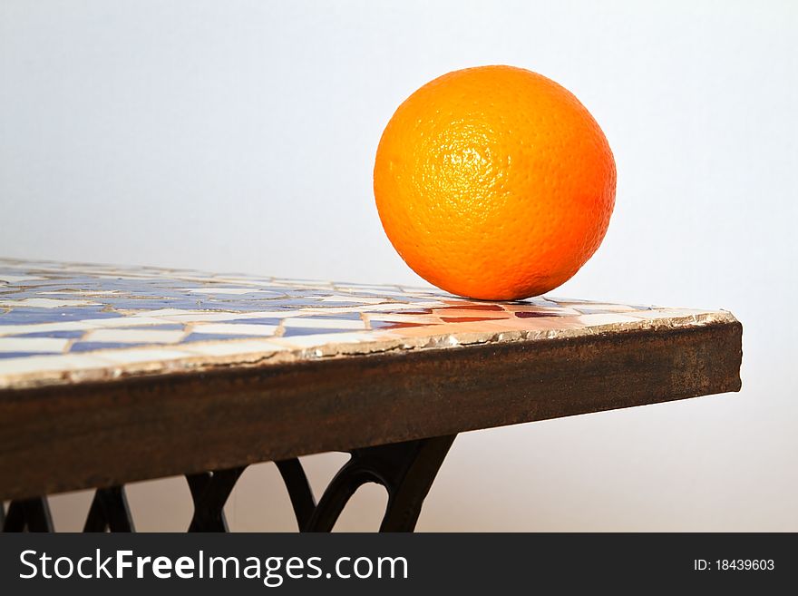 Fresh Orange On A Table