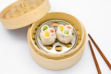 Steamed Rolls Stuffed With Pork And Shrimp Royalty Free Stock Image
