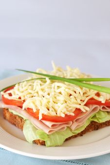Tasty Ham, Tomato And Cheese Sandwich Stock Photo Tasty Ham, Tomato And Cheese Sandwich Stock Photo