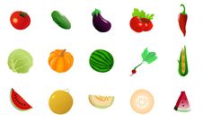 Set Of Vegetables Stock Photos Set Of Vegetables Stock Photos