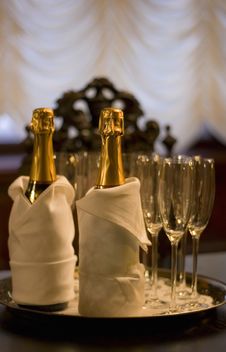 Champagne In Candlelight Stock Photography Champagne In Candlelight Stock Photography