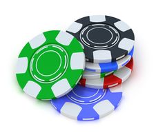 Poker Gambling Chips In Pile Top View Stock Photography Poker Gambling Chips In Pile Top View Stock Photography