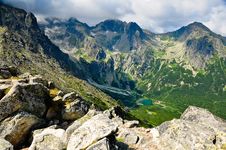 Slovakia High Tatras Green Mountain Lake Stock Image Slovakia High Tatras Green Mountain Lake Stock Image