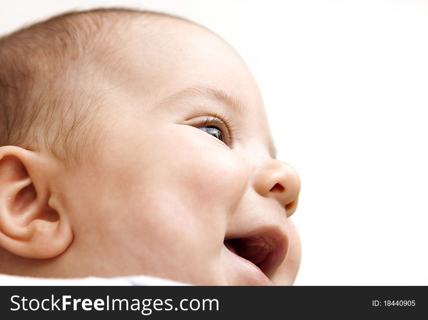 Closeup portrait of adorable baby