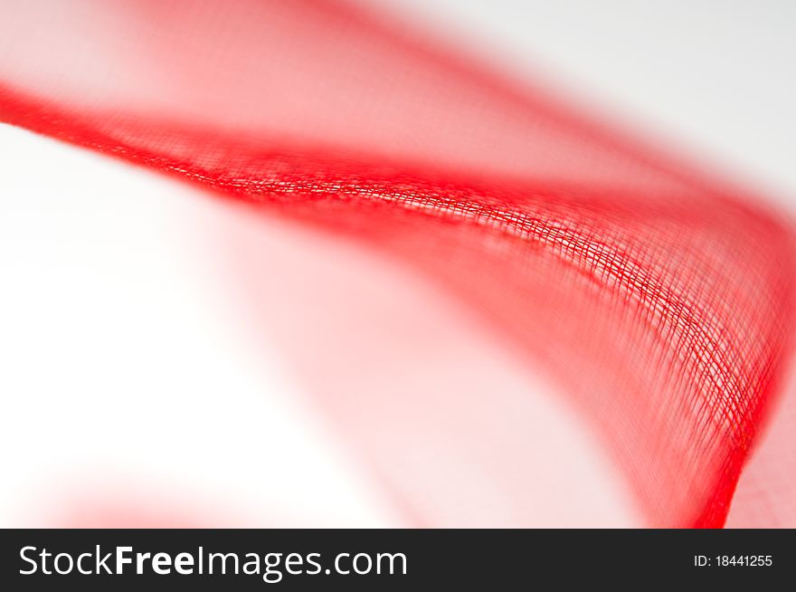 Red fabric texture on a white background