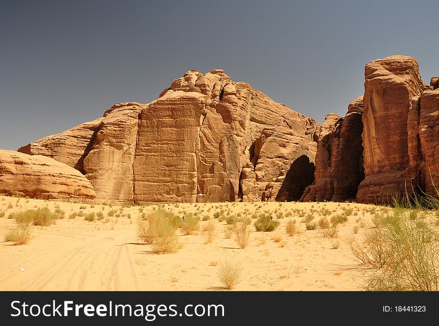 View in to Wadi rum desert, Jordan