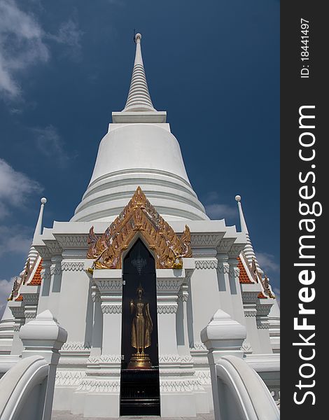 The white pagoda of Wat Asogaram, Thailand. The white pagoda of Wat Asogaram, Thailand