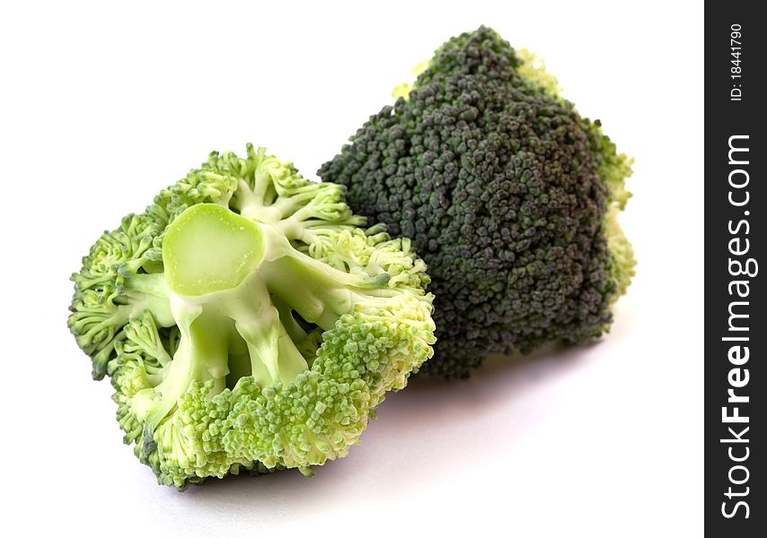 Fresh broccoli isolated on white background