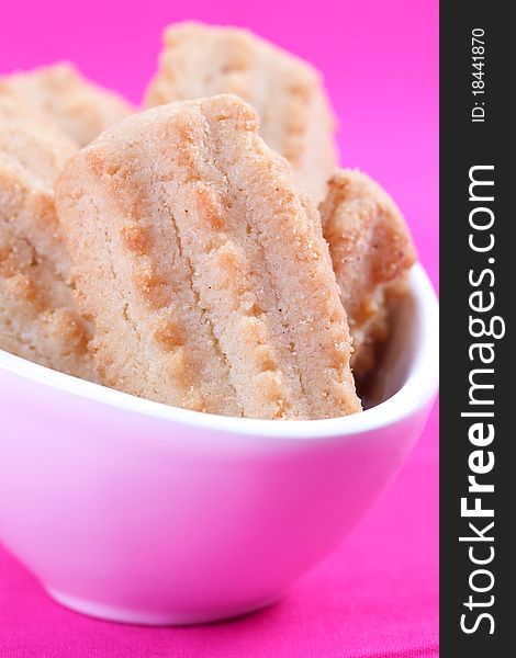 Cookies in a bowl closeup