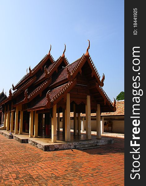 The Thai pavillion is pattern of creation of Thai's art. The Thai pavillion is pattern of creation of Thai's art