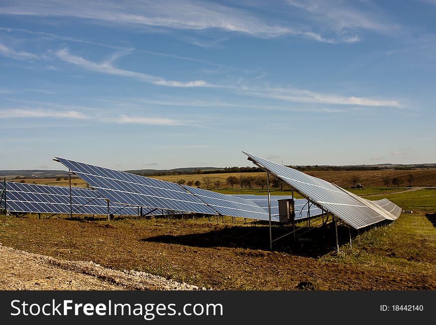 Solar panel and sun day