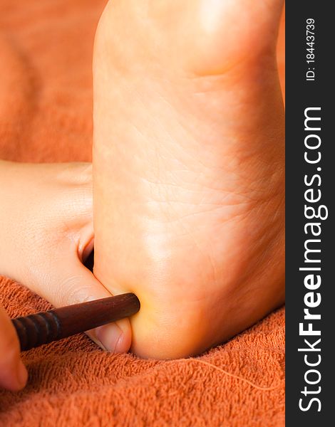 Reflexology foot massage, spa foot treatment,Thailand