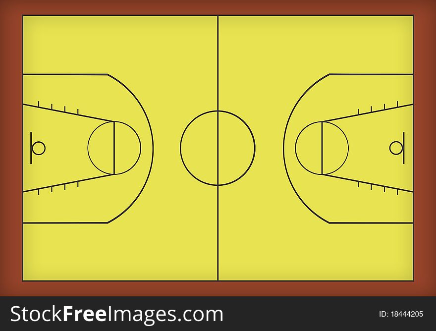 Basketball court  background and illustration basketball court