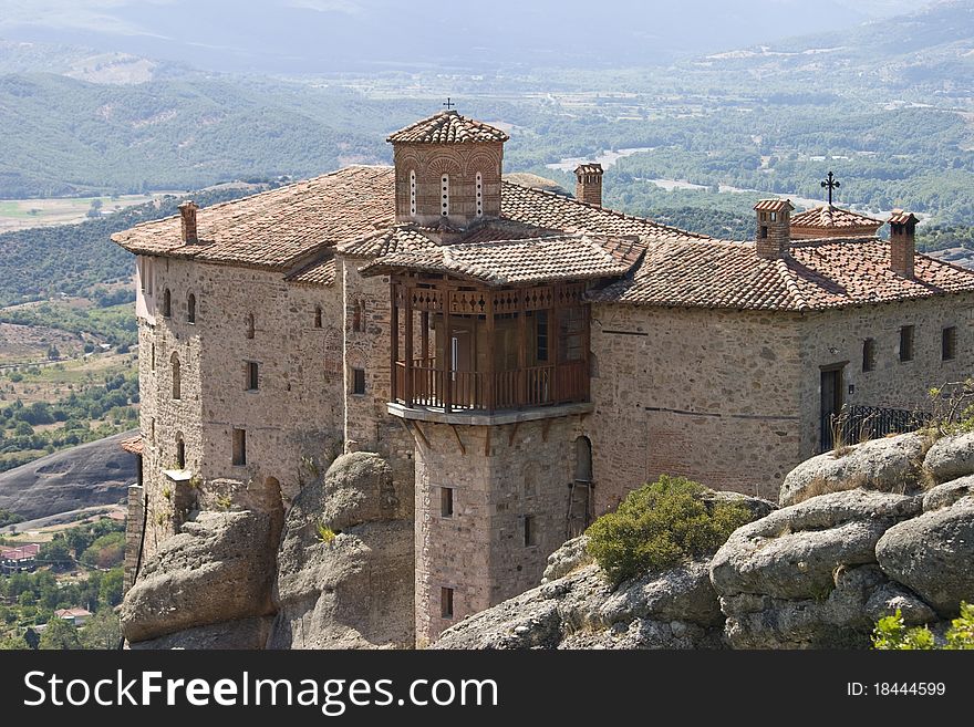 Panorama of Meteora monastery, Greece