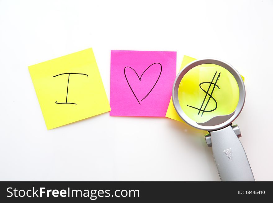 Colorful Sticks And Magnifying  Glass