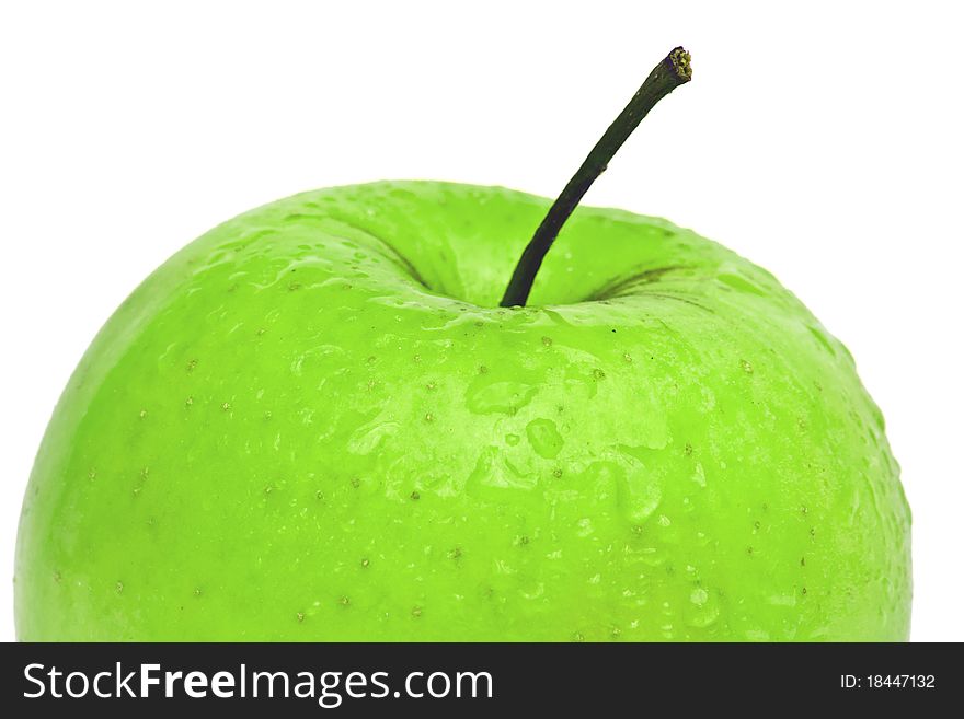 Fresh apple isolated on white. macro. Fresh apple isolated on white. macro