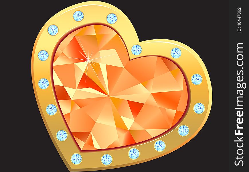 Heart with diamond