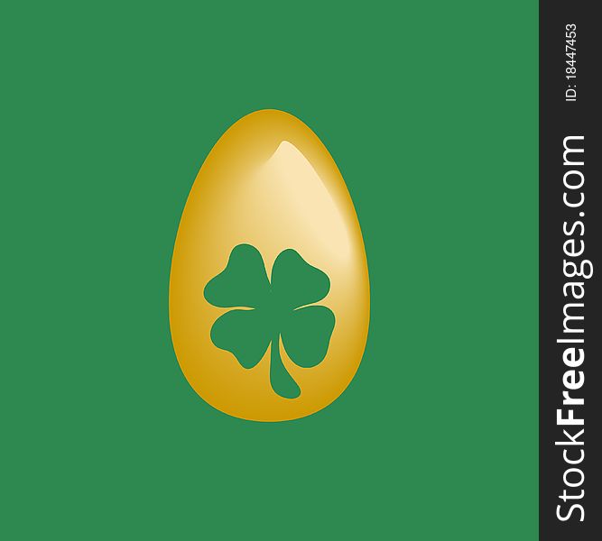 Easter Egg With Symbol Irish
