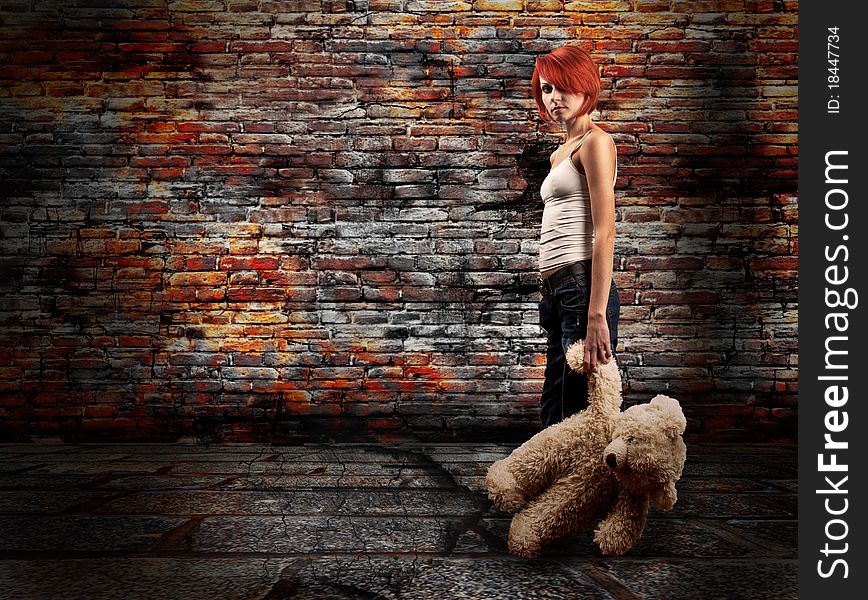 The Girl With A Teddy Bear