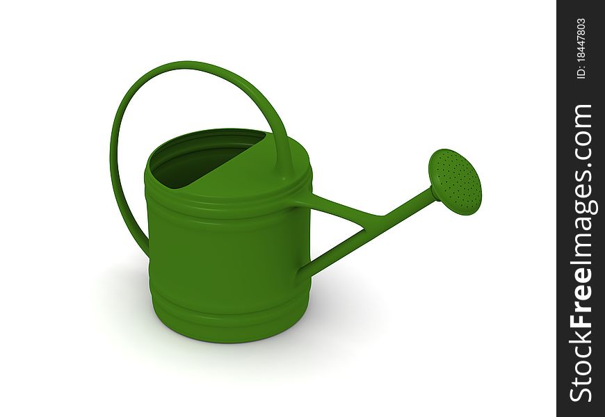 Green watering can