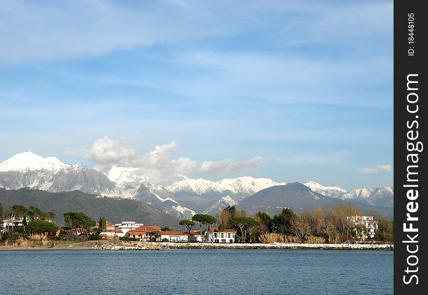 View of fiumaretta,little village near la spezia