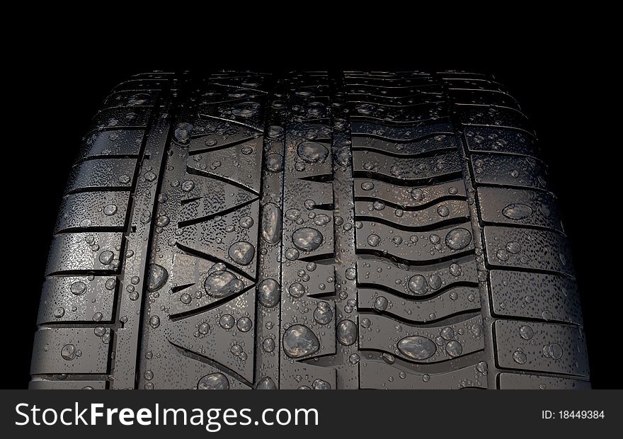 3D rendering of a wet tire
strong motorsports version