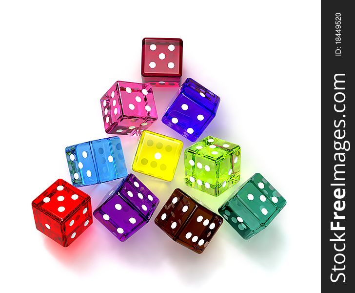Colored dices