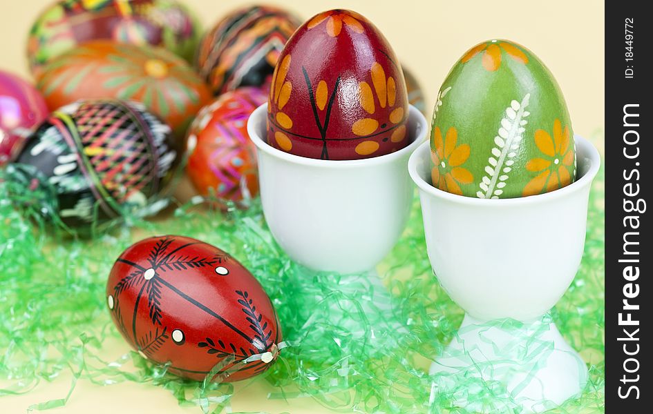 Colorful and traditional Eater Eggs. Colorful and traditional Eater Eggs