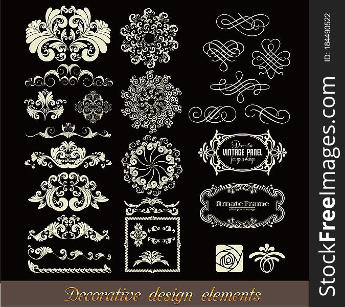 Vintage design elements vector images collections,Best Vintage Design EPS cliparts collection