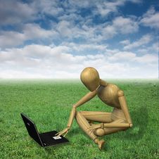 Mannequin Working Outdoor Royalty Free Stock Photos Mannequin Working Outdoor Royalty Free Stock Photos