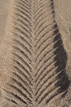 Vehicle Tracks In Sand Stock Images Vehicle Tracks In Sand Stock Images