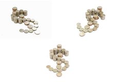 Coins Font; $ Stock Photo