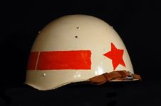 Soviet Battle Helmet Stock Photography