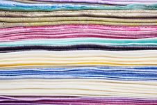 A Stack Of Colored Towels Royalty Free Stock Image