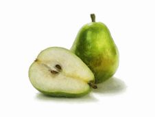 Green Pear Royalty Free Stock Photography Green Pear Royalty Free Stock Photography