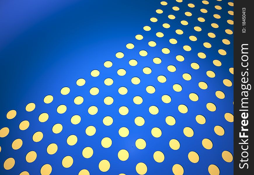 Blue Perforated Surface