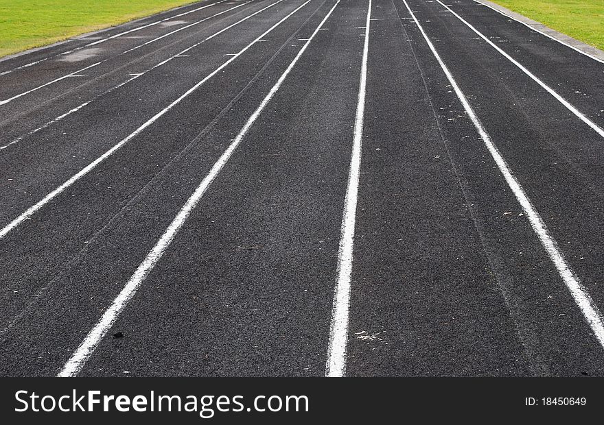 Lanes at a running track