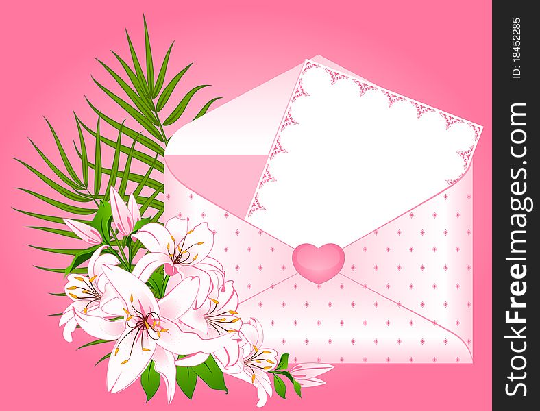 Invitation with flowers