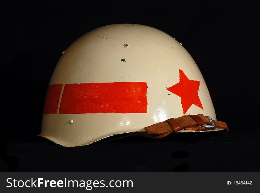 Soviet battle helmet. (M40)(1940) Painted for Military Police