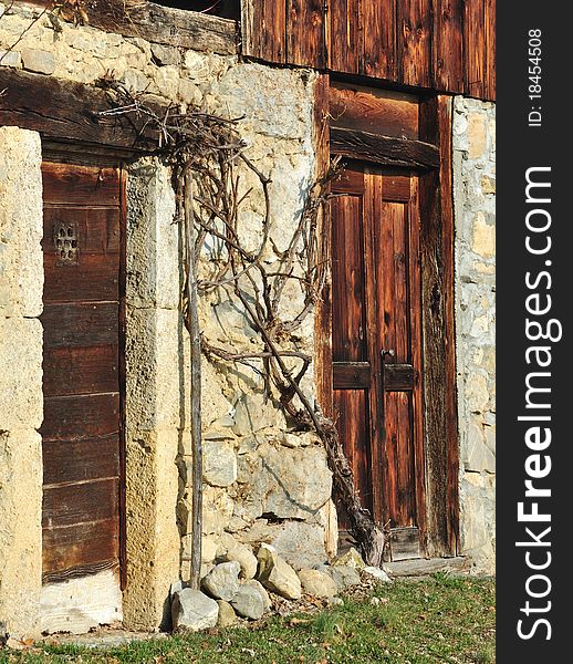 Entrance Doors Of An Old Savoyard House