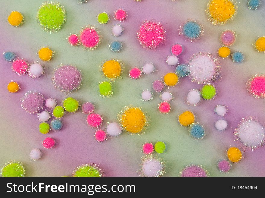 Colorful background with snuggly balls