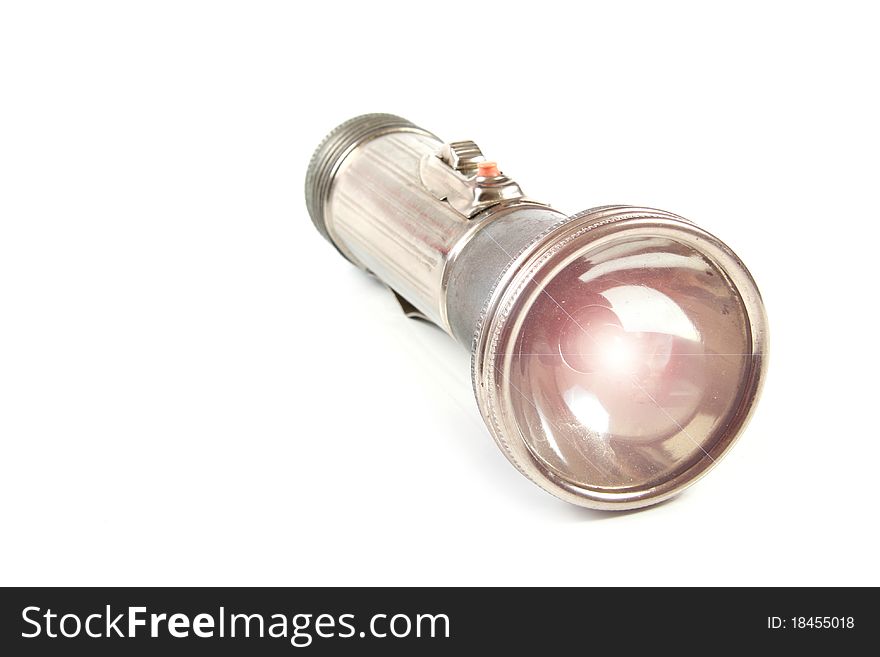 Flashlight isolated on white background