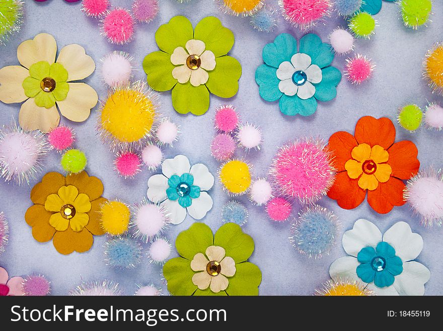 Colorful background with snuggly balls