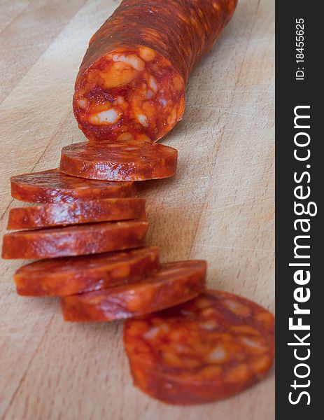 Chorizo, Slicing Sausage