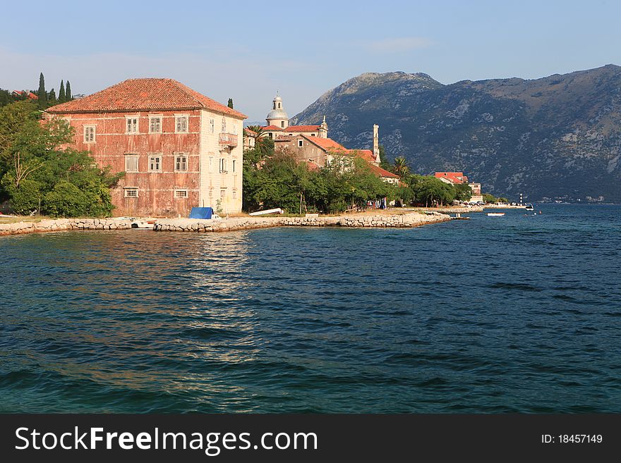 Prcanj and Kotor bay Montenegro. Prcanj and Kotor bay Montenegro