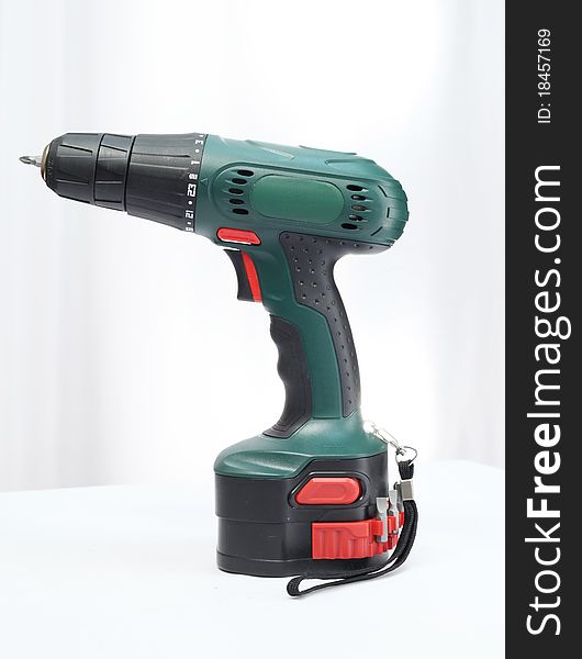 Electric Tools-Cordless Drill on background