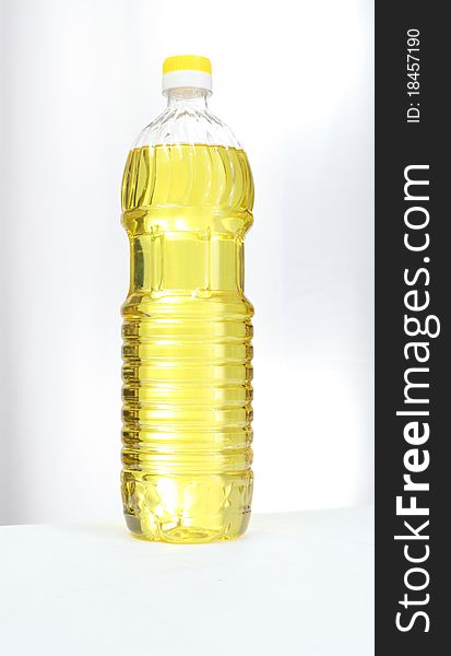 Cooking oil on white background