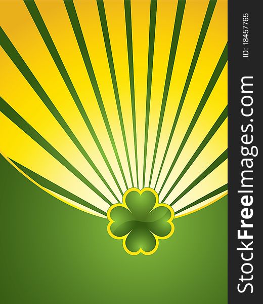 St. Patrick's Day design background - jewelry shamrock. St. Patrick's Day design background - jewelry shamrock
