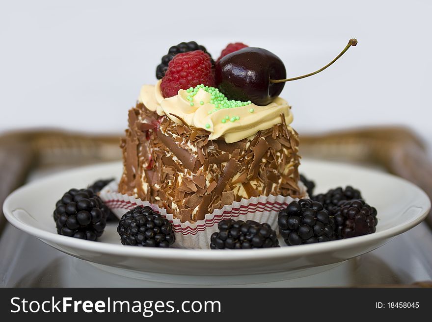 Delicious dessert with various fruits. Delicious dessert with various fruits