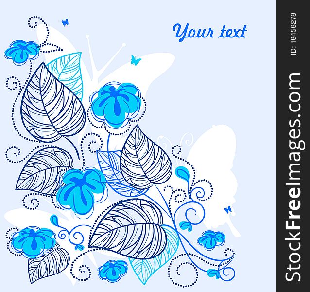 Vector illustration of Floral background